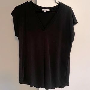 Simple black V-neck. Stretchy soft material